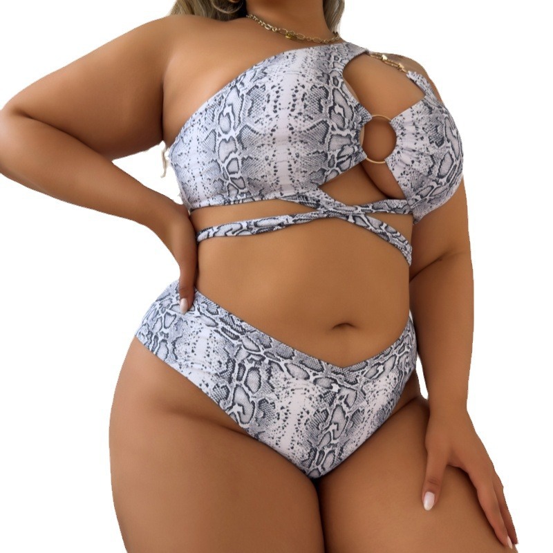 Bikini sexy snake patterned two-piece swimsuit set - Image 5