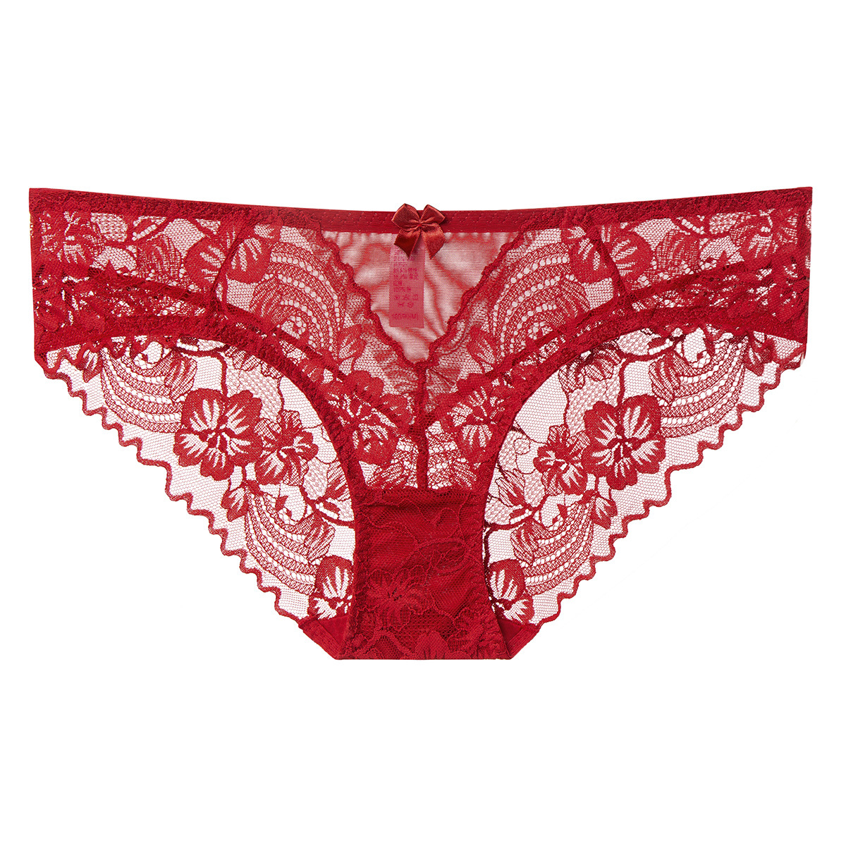Sexy Lace Underwear Women Ultra-thin Breathable Comfortable Plus Size Panties Cotton Crotch Mid-waist Triangle Briefs - Image 2