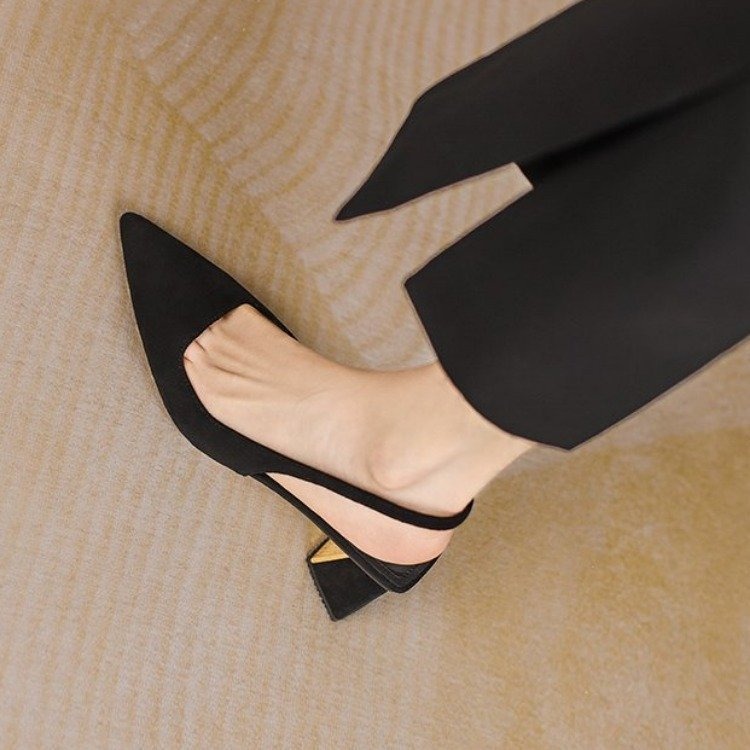 Women High Heels Slingback Pointed toe Block Heels for Women - Image 5