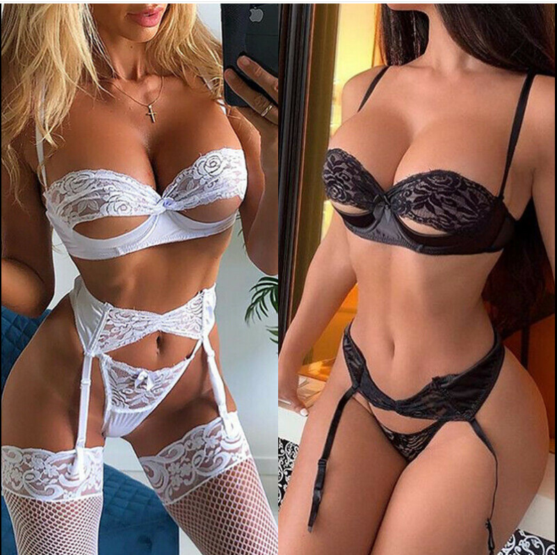Sexy Lingerie Set for WomenLace Bra and Panties, Fashionable Sleepwear and Underwear Sexy Nightwear Set - Image 3