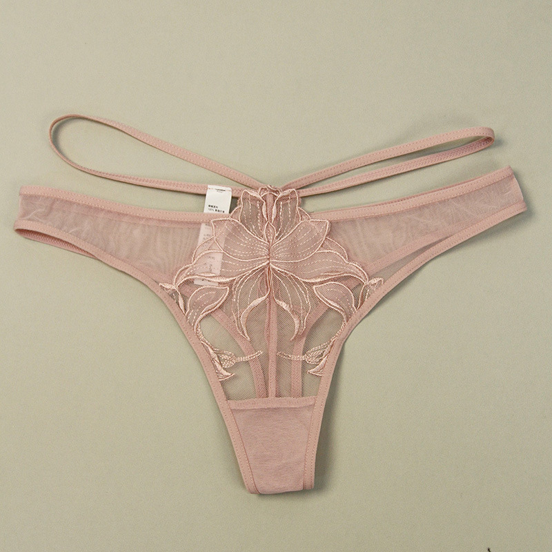Sexy Women's Underwear Thin Breathable Embroidered Lace Panties Hip-Lifting Low-Waist Plus-Size Thong - Image 7