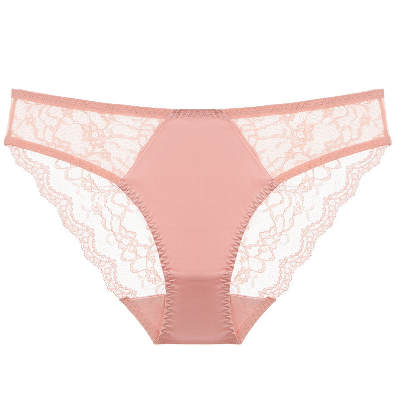 Sexy Women's Underwear Ultra-thin Breathable Lace Plus Size Panties with Cotton Crotch Tummy Control Low Waist Triangle Briefs - Image 8