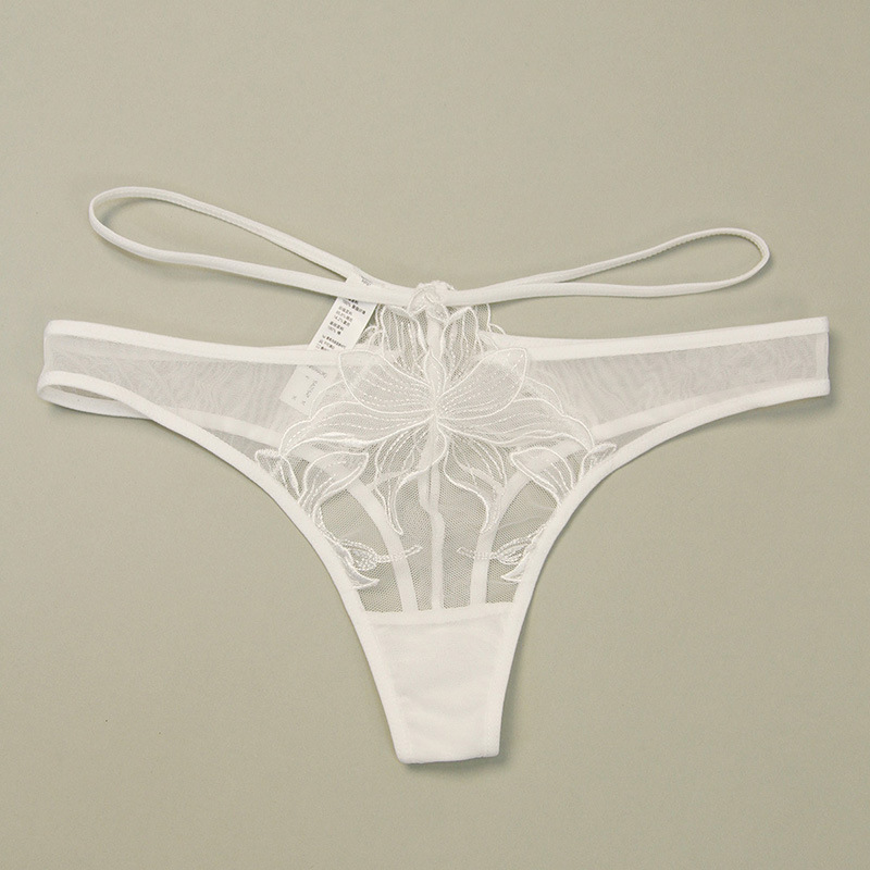 Sexy Women's Underwear Thin Breathable Embroidered Lace Panties Hip-Lifting Low-Waist Plus-Size Thong - Image 6