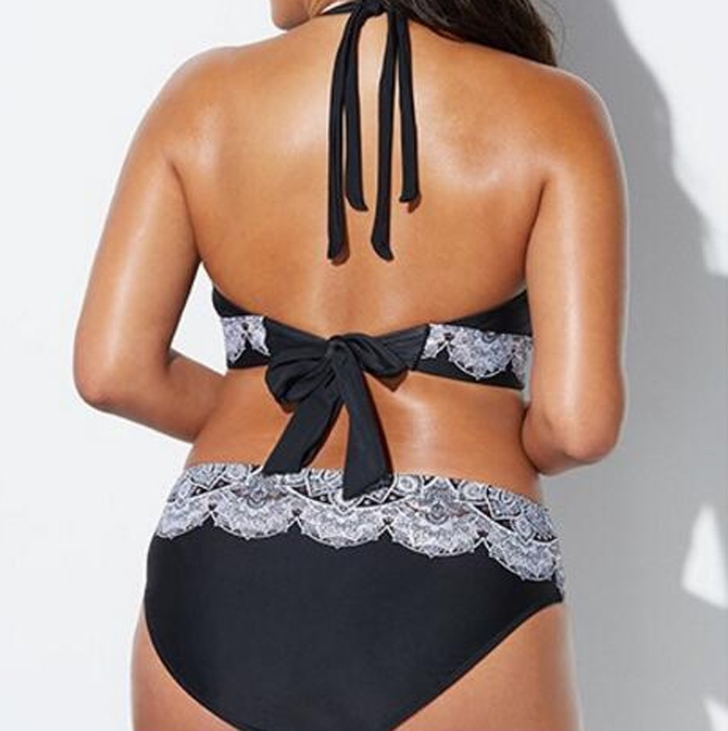 Sexy Bandage Bikinis Women Women Plus Size Bandage Printing Padded Bra Bikini Split Body Swimsuit Beachwear Suit Swimwear - Image 2
