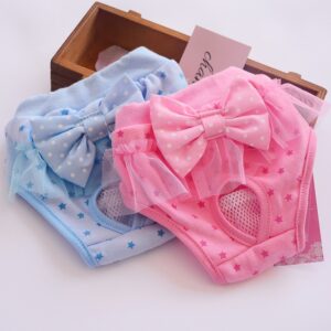 Pet Physiological Pants Lace Princess Menstrual Pants Teddy Panties Bow Dog Physiological Pants