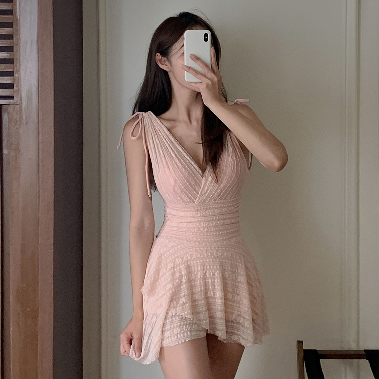 Swimwear Women's Conservative Dress-style One-piece Swimwear - Image 5