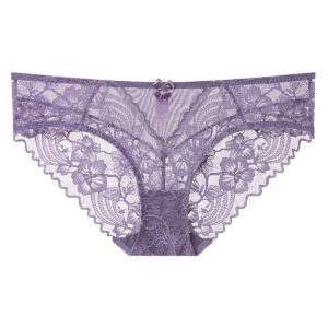 Sexy Lace Underwear Women Ultra-thin Breathable Comfortable Plus Size Panties Cotton Crotch Mid-waist Triangle Briefs