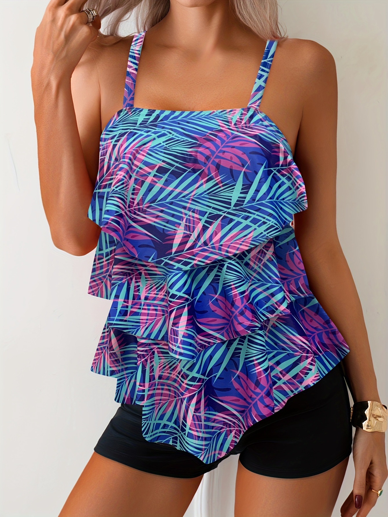 Swimwear Tankini Conservative High Waist Slimming Coverage Swimwear for Women - Image 4