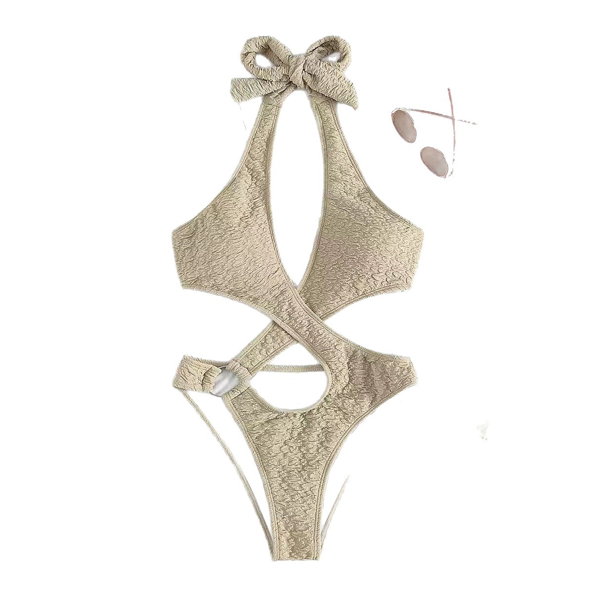 Jumpsuit bikini sexy beige swimsuit - Image 5