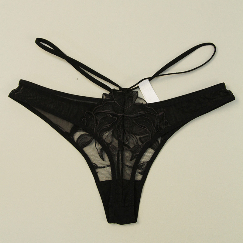 Sexy Women's Underwear Thin Breathable Embroidered Lace Panties Hip-Lifting Low-Waist Plus-Size Thong - Image 8